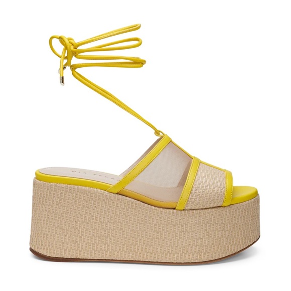 Mia Becar Ines Platform 85. Yellow. Size 7. - Picture 2 of 6